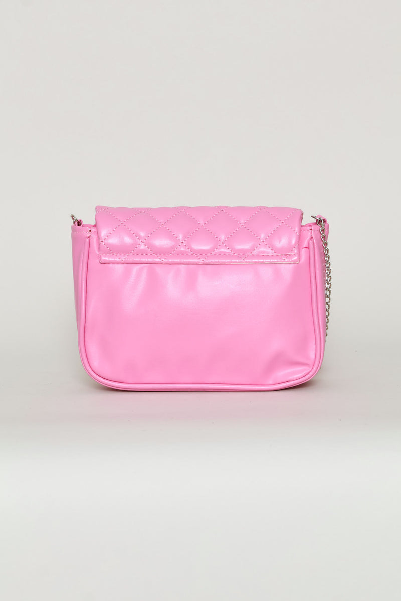 Girls Quilted Sling Bag - Pink