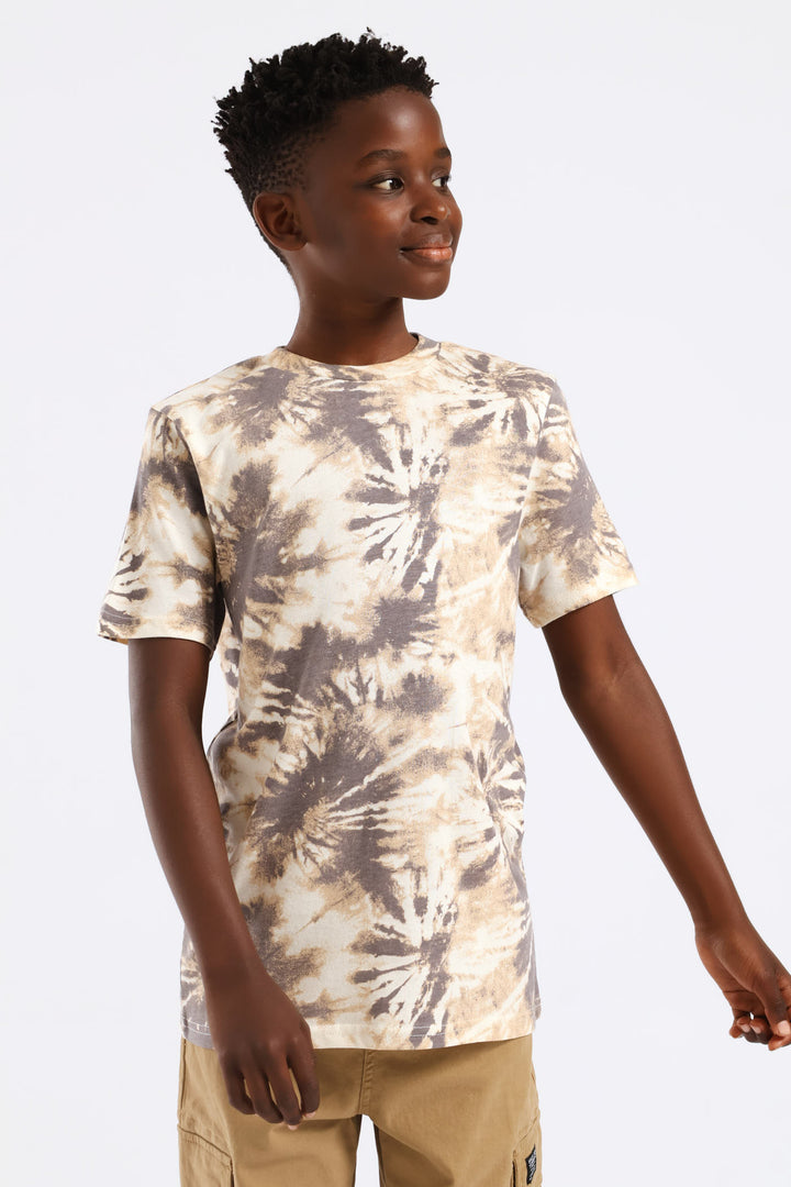 Boys Tie Dye T-Shirt - Fatigue