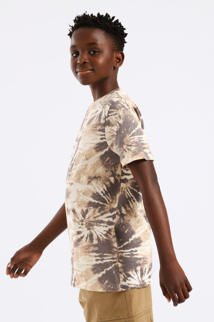 Boys Tie Dye T-Shirt - Fatigue