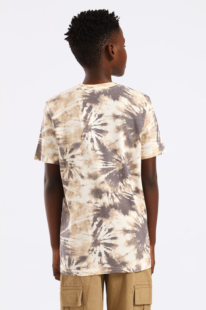 Boys Tie Dye T-Shirt - Fatigue