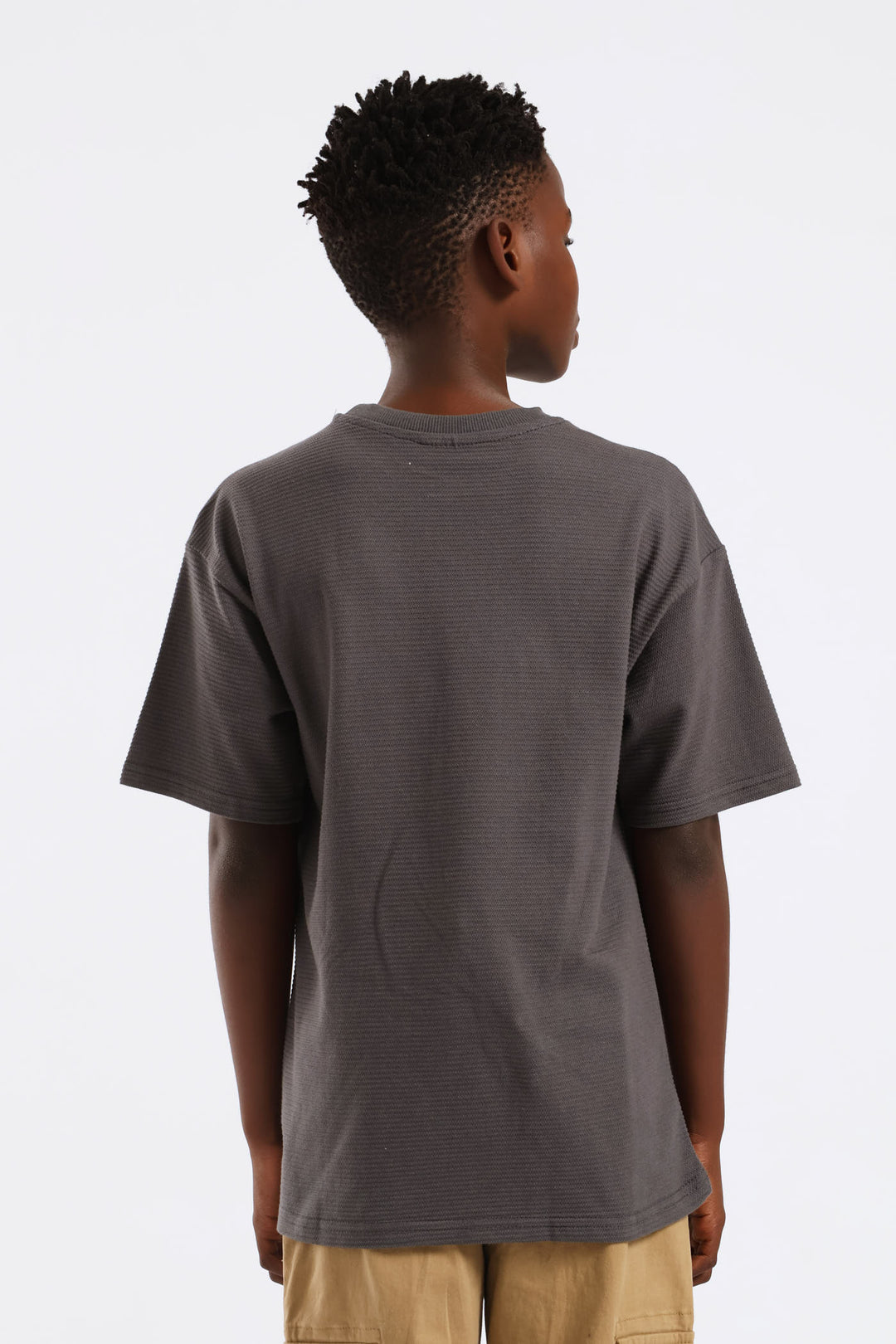 Boys Ottoman Oversized Tee - Charcoal