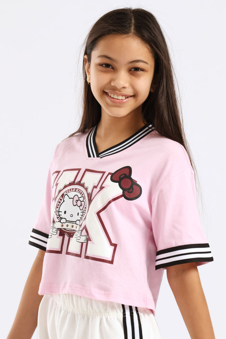 Girls Sport Jersey Tee - Pink