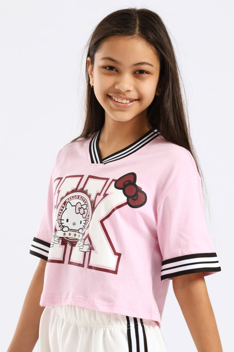 Girls Sport Jersey Tee - Pink