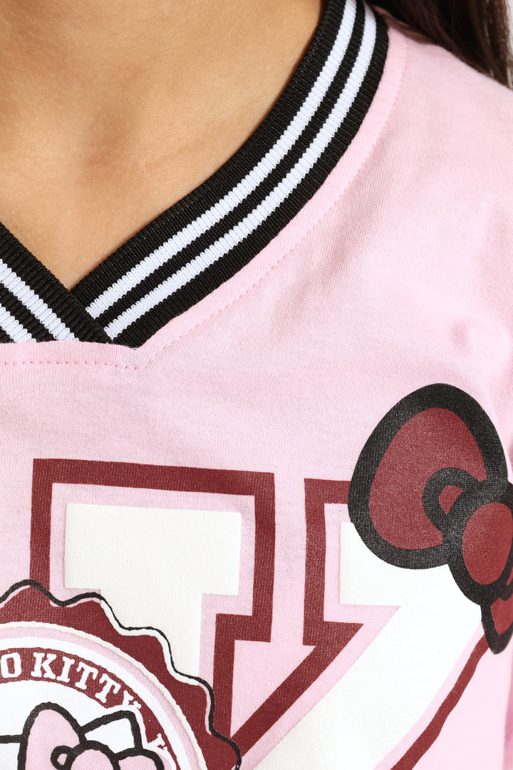 Girls Sport Jersey Tee - Pink