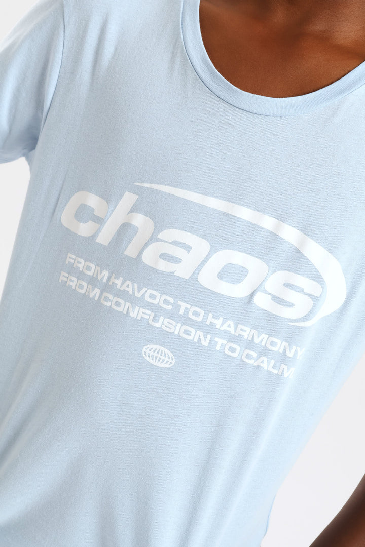 Boys Chaotic Print Tee - Light Blue