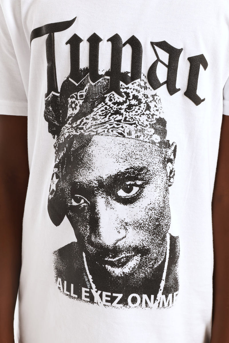 Boys Tupac T-Shirt - White