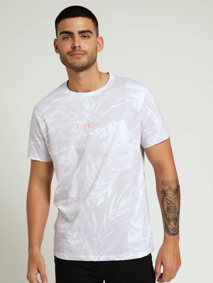 Short Sleeve Print Tee - Lilac