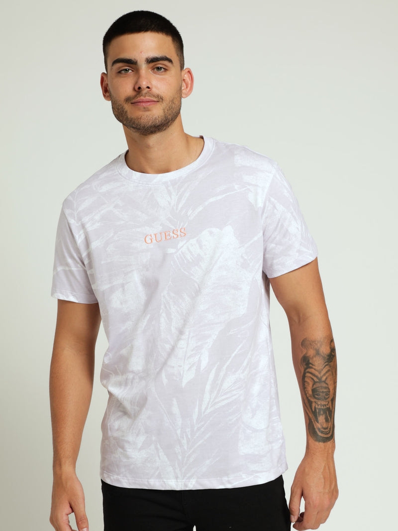 Short Sleeve Print Tee - Lilac