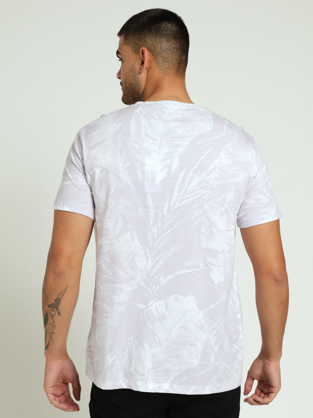 Short Sleeve Print Tee - Lilac