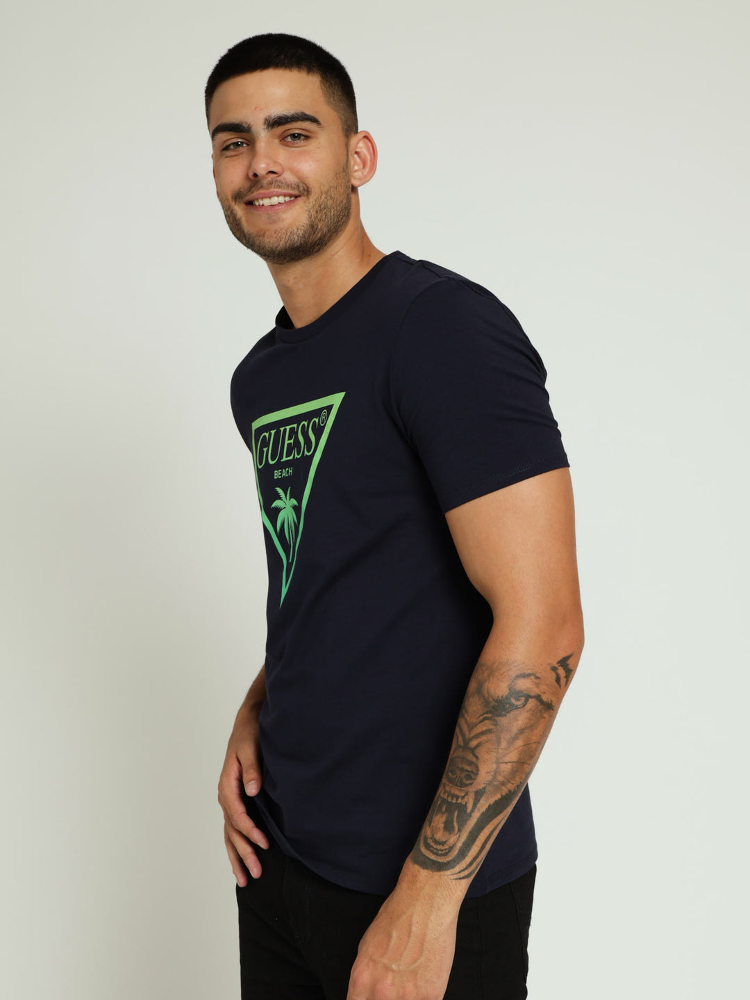 Triangle Palm Tee - Navy