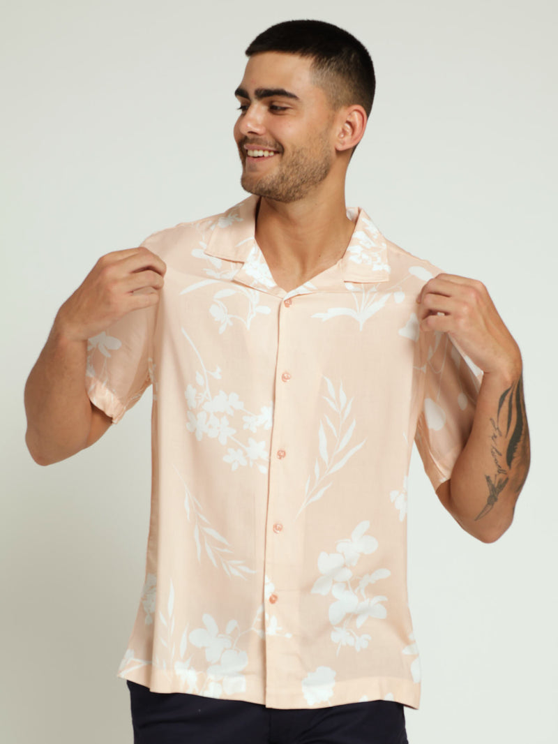 Island Cutout Shirt - Tangerine