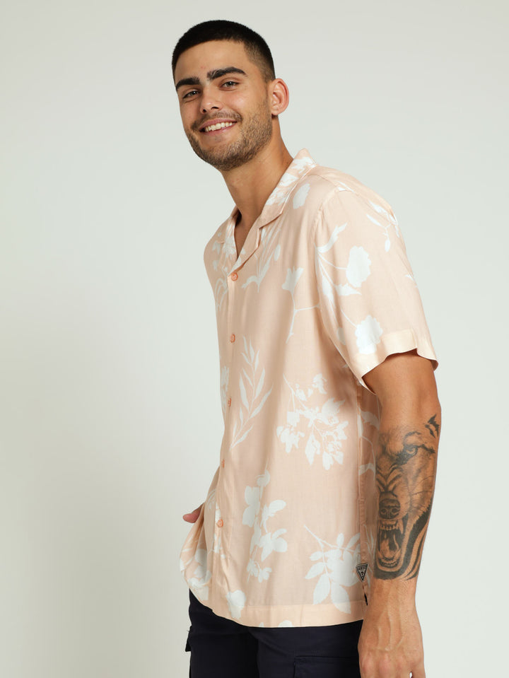 Island Cutout Shirt - Tangerine