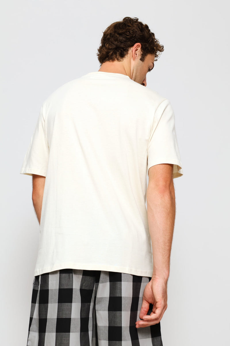 Beer Time Slogan Tee - Cream