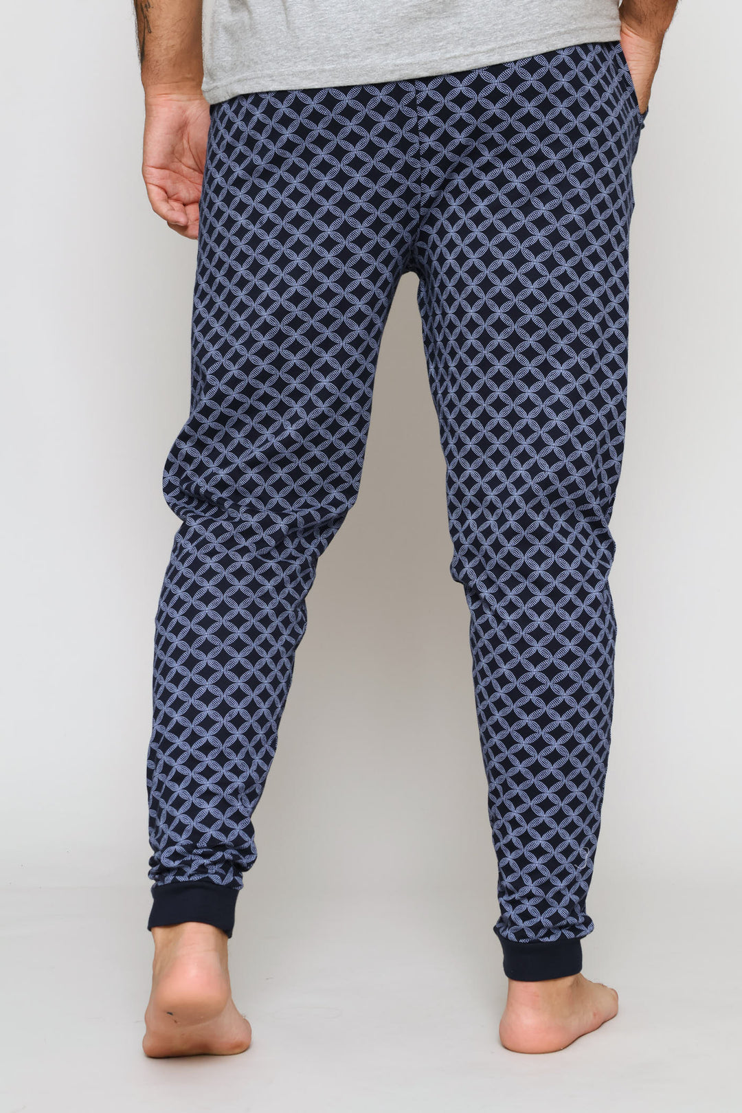 Print Knit Sleep Jogger - Navy