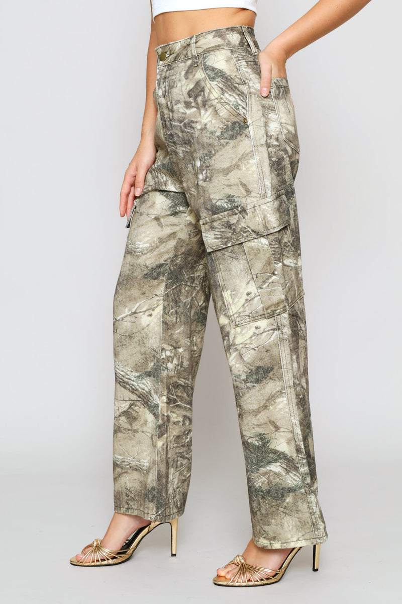 Wide Leg Denim Jeans - Multi