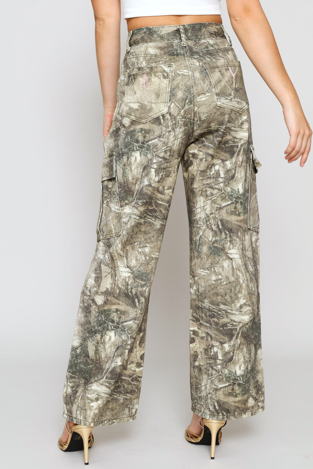 Wide Leg Denim Jeans - Multi
