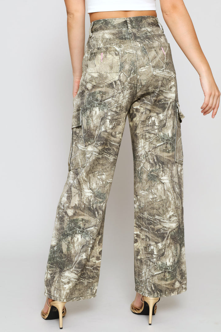 Wide Leg Denim Jeans - Multi