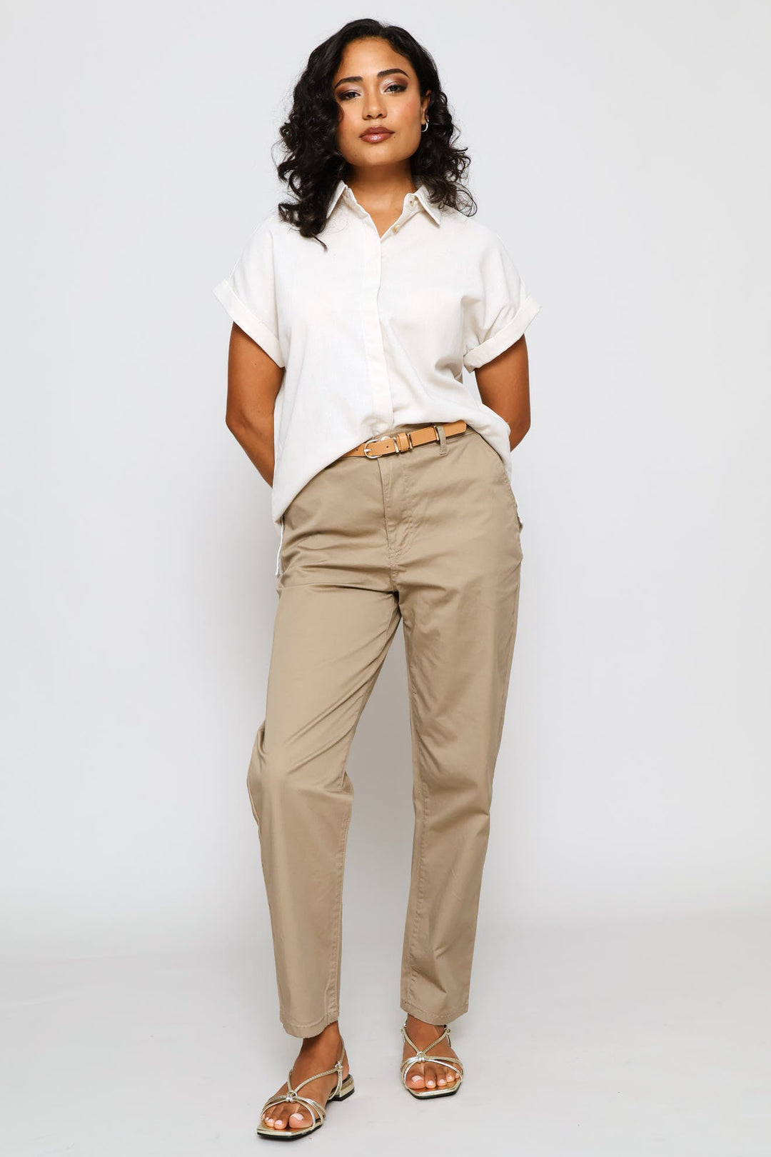 Easy Wearing Linen Shirt - Light Stone