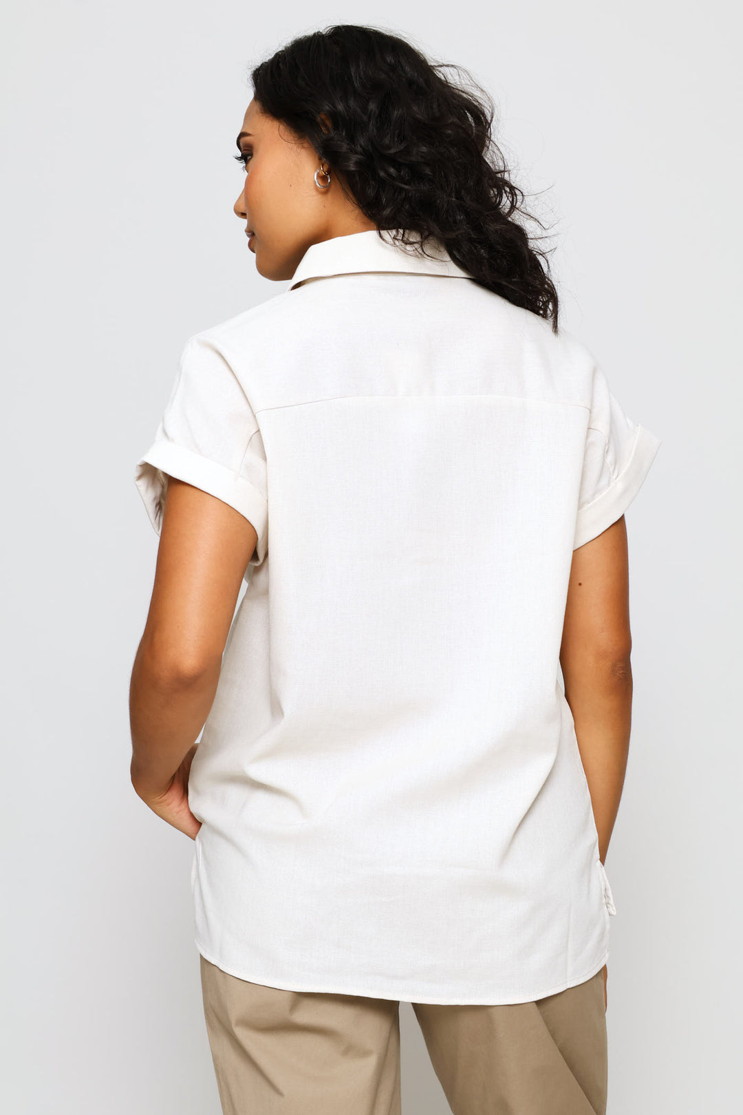 Easy Wearing Linen Shirt - Light Stone