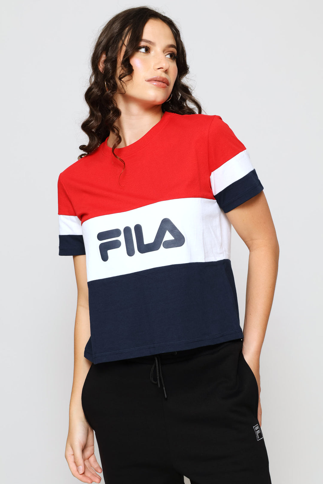 Devon Top - Navy/Red