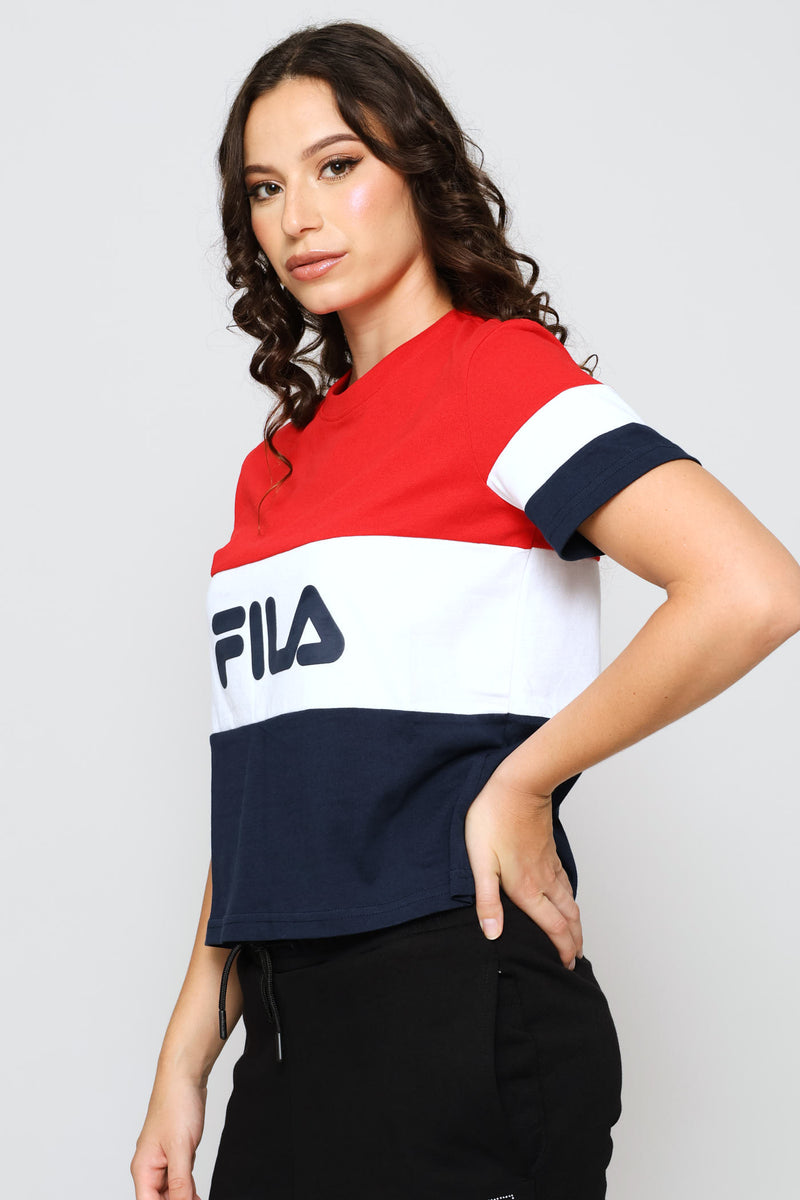 Devon Top - Navy/Red