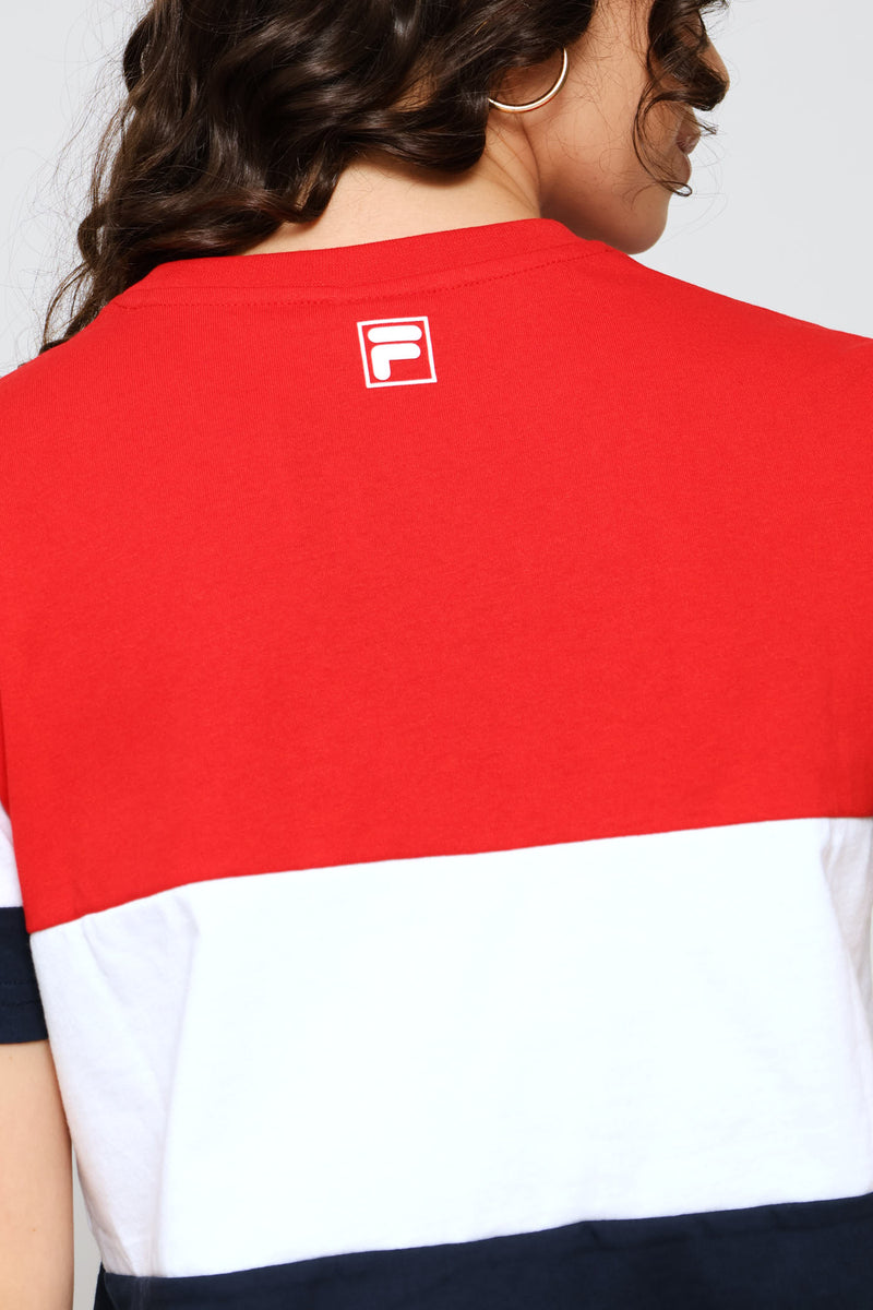 Devon Top - Navy/Red