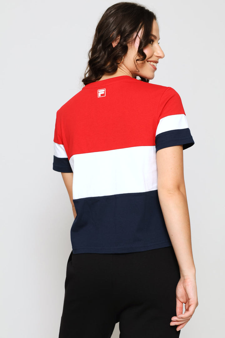 Devon Top - Navy/Red