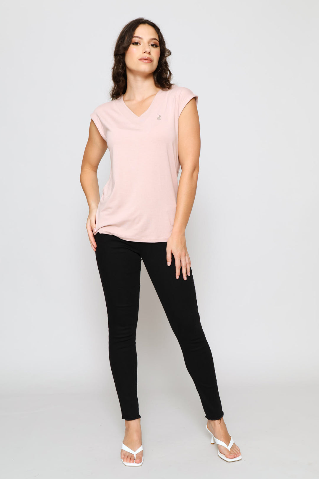 Bella Cap Sleeve T-Shirt - Blush