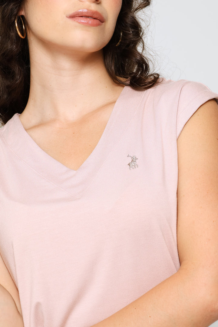 Bella Cap Sleeve T-Shirt - Blush
