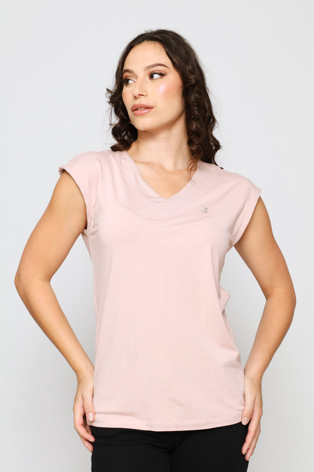 Bella Cap Sleeve T-Shirt - Blush