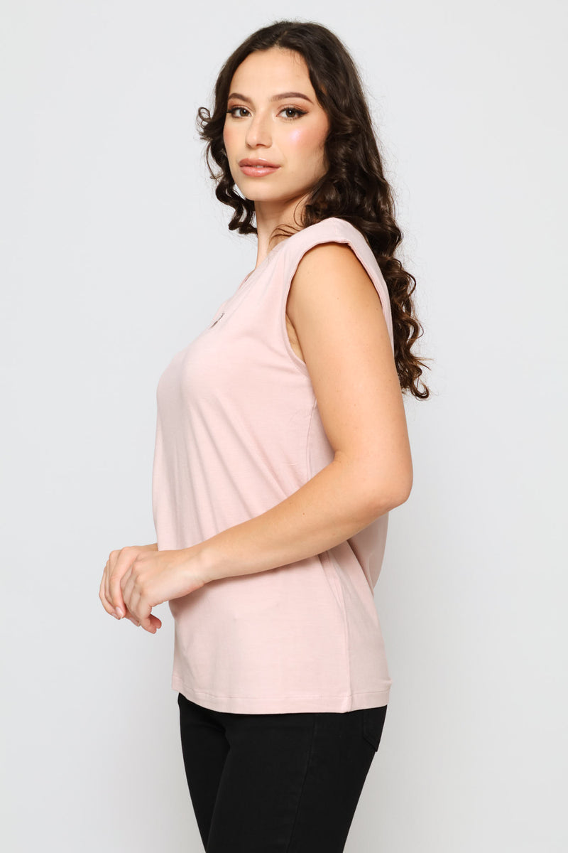 Bella Cap Sleeve T-Shirt - Blush
