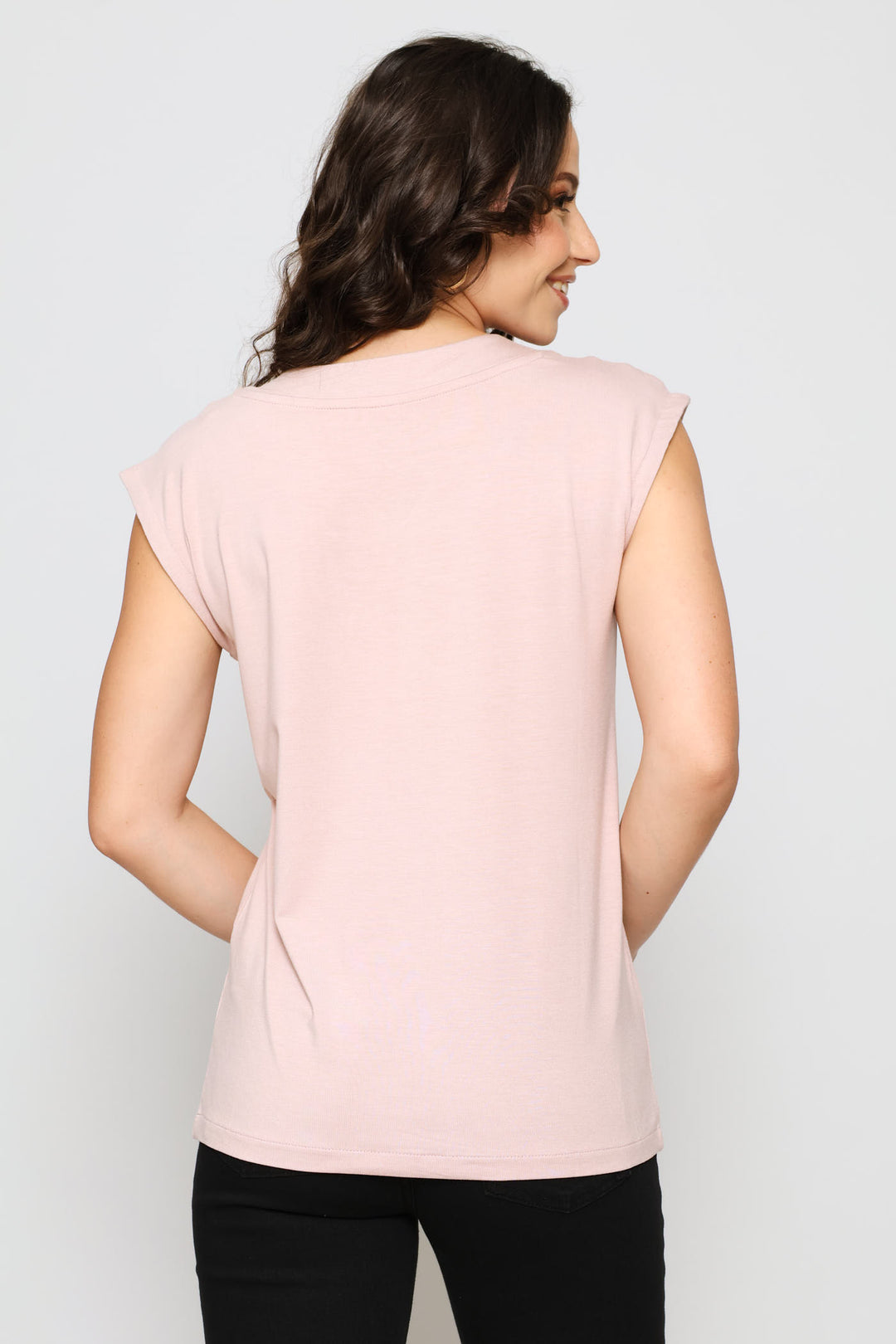 Bella Cap Sleeve T-Shirt - Blush