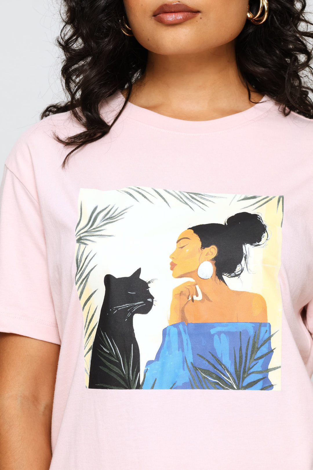 Panther & Lady Tee - Light Pink
