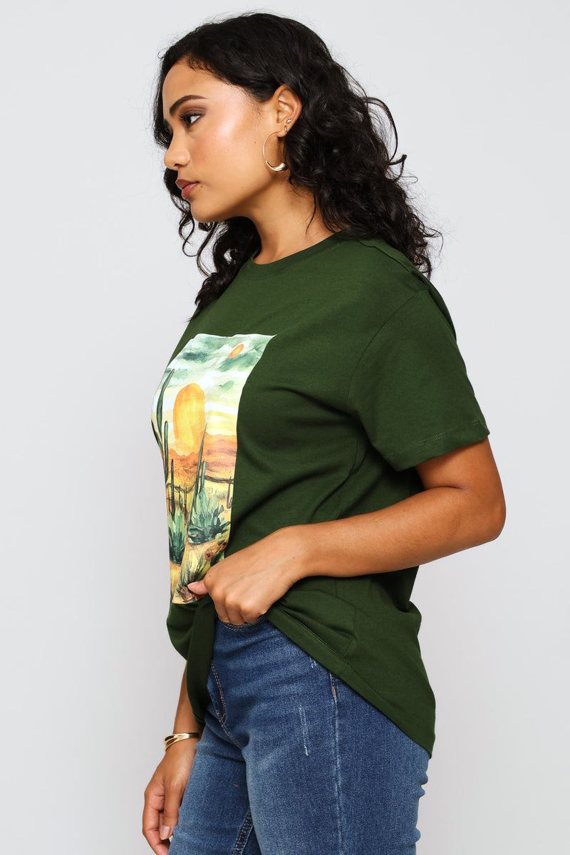 Western Desert Tee - Swamp Green