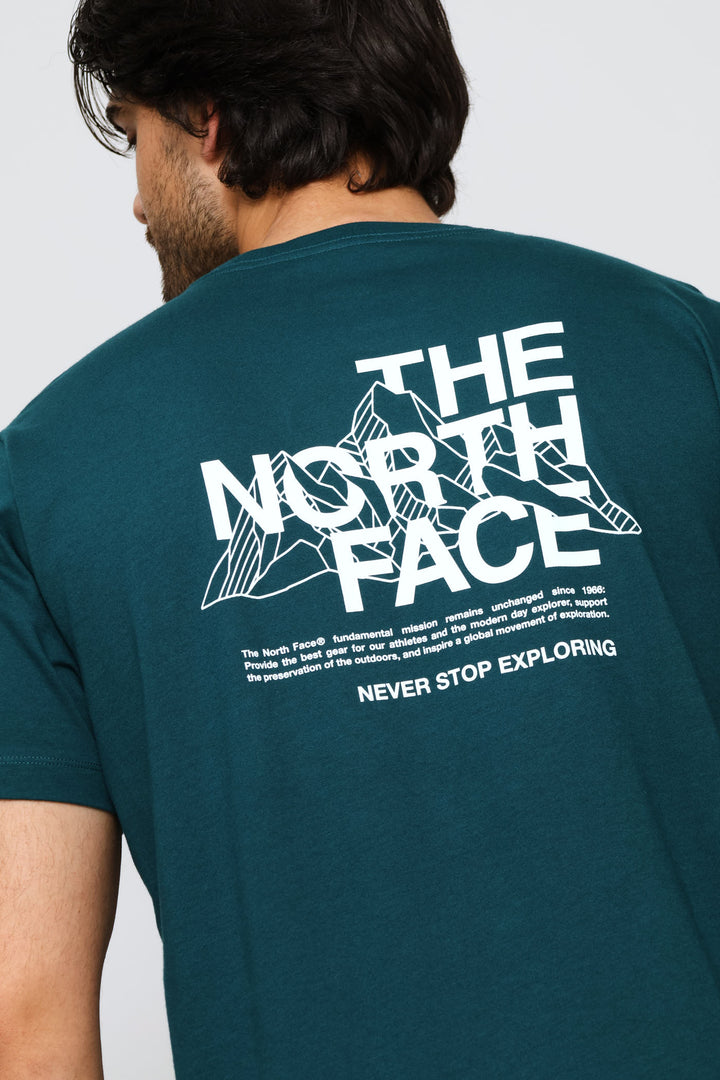 Mountain Sketch Tee - Teal