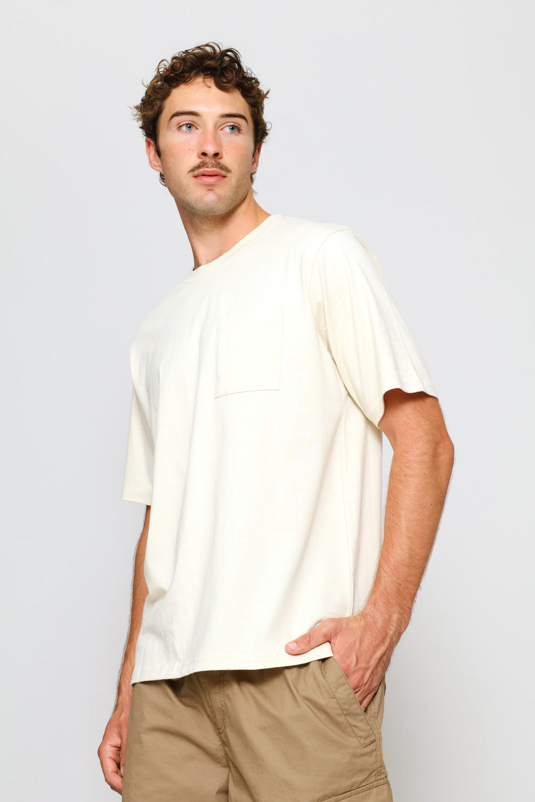Heavy Weight Pocket Tee - Ecru