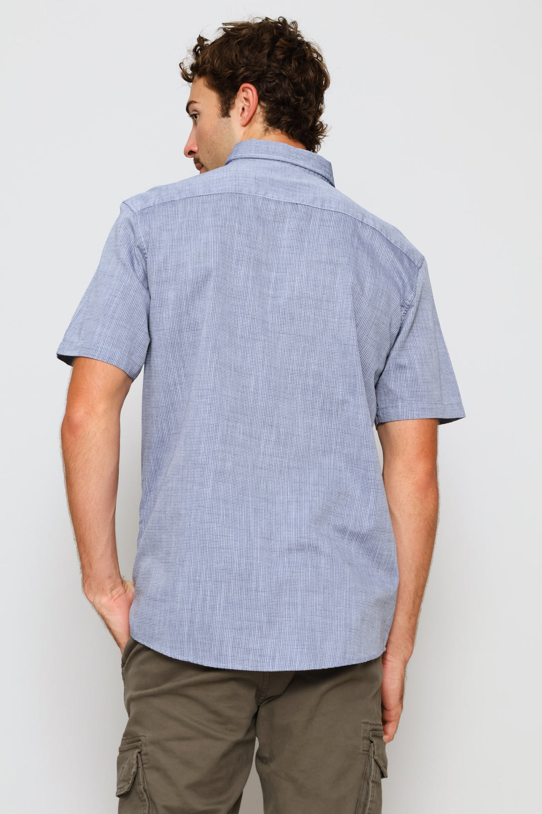 Heathered Slub Shirt - Navy
