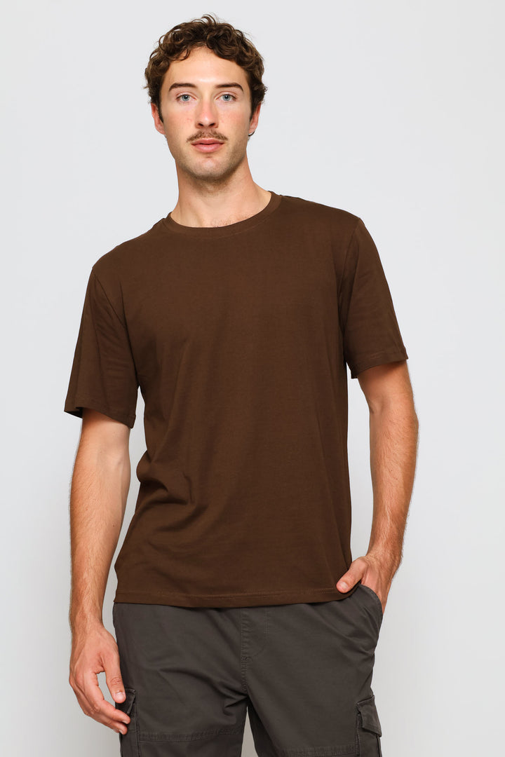 Plain Crew Tee - Chocolate