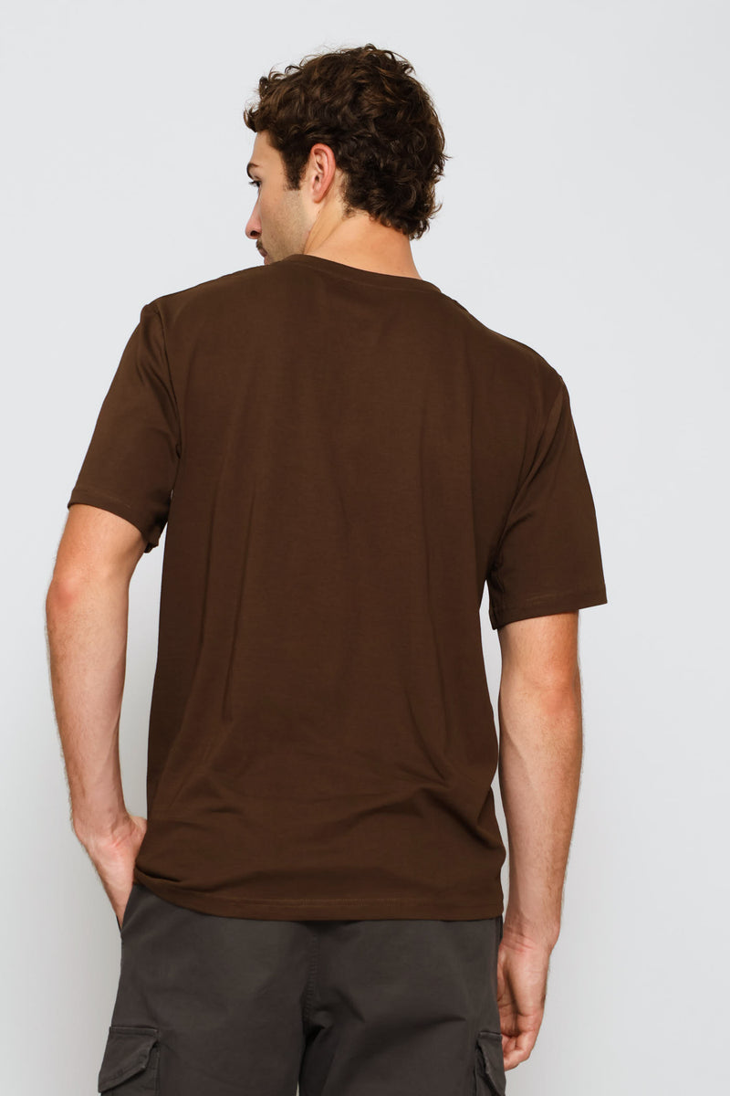 Plain Crew Tee - Chocolate