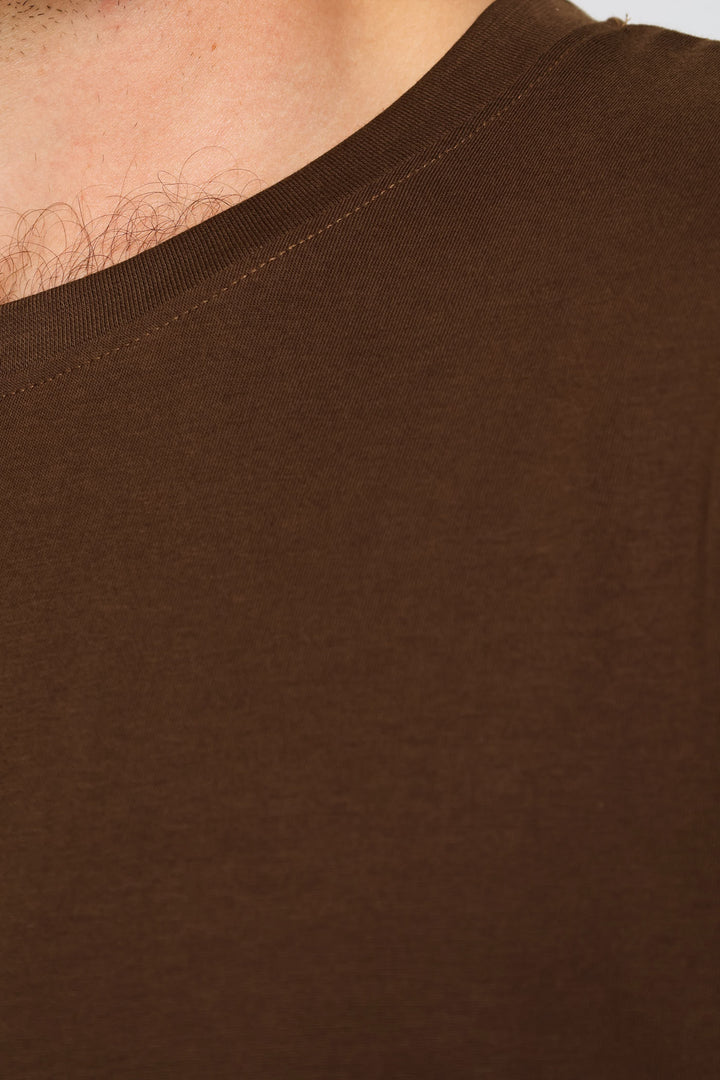 Plain Crew Tee - Chocolate