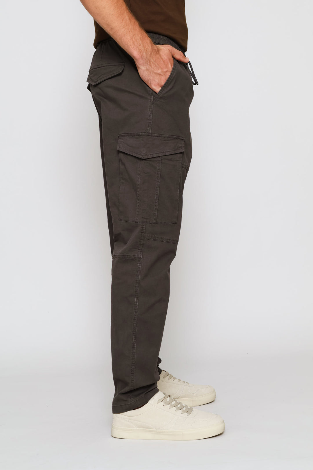 Uncuffed Cargo Jogger - Charcoal