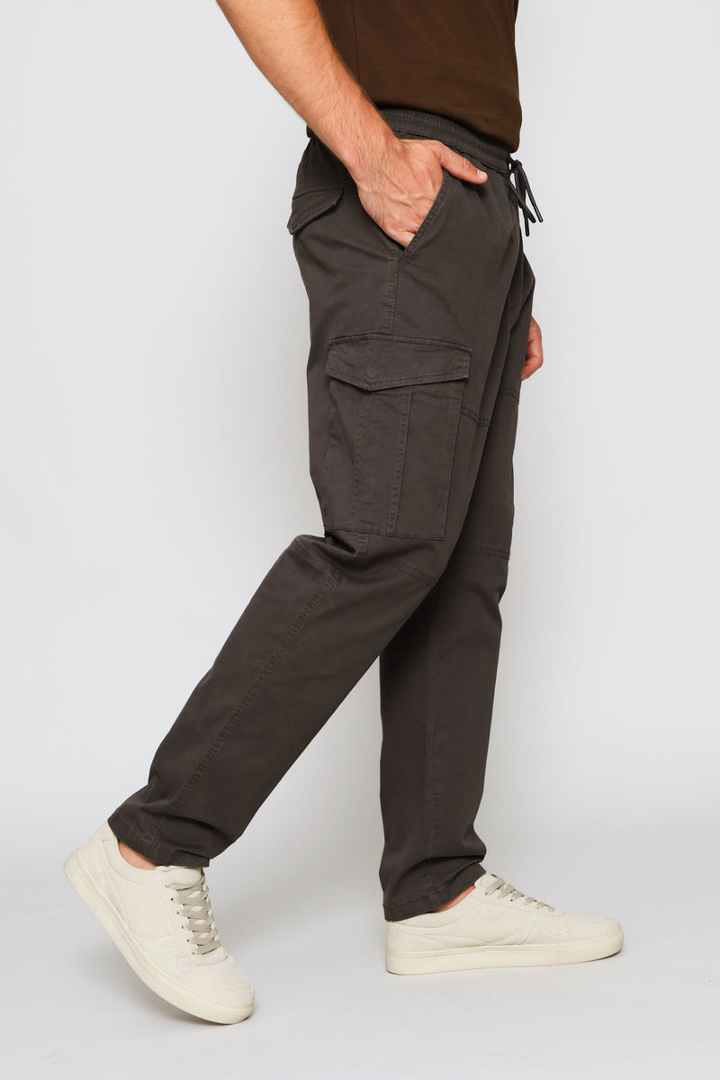 Uncuffed Cargo Jogger - Charcoal