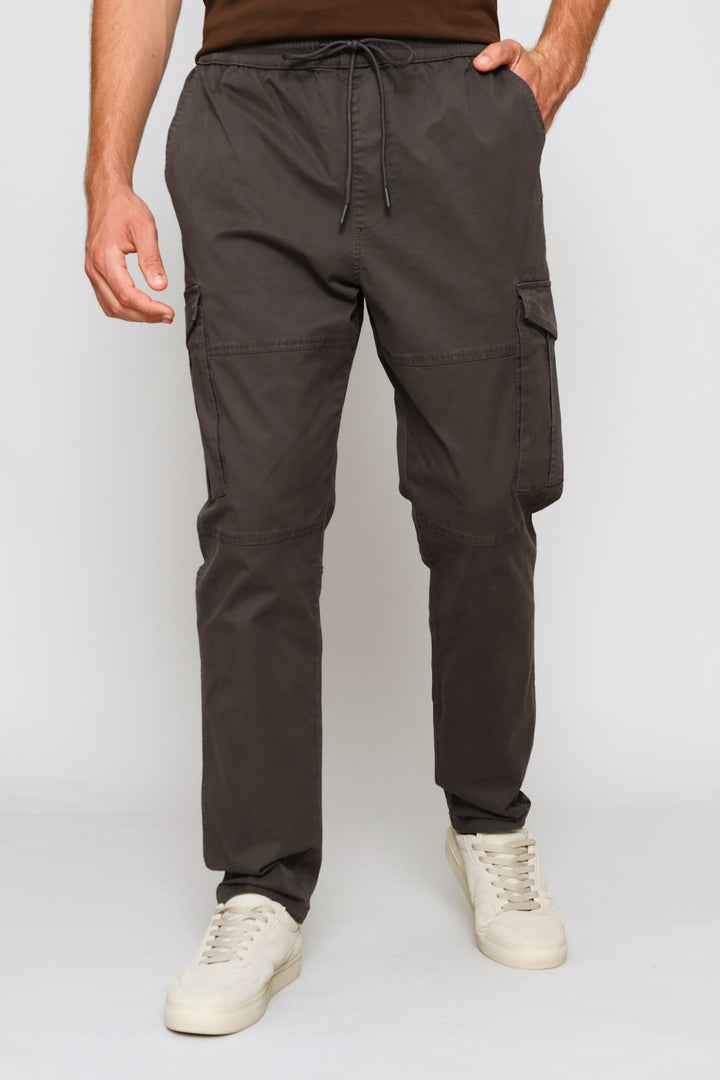 Uncuffed Cargo Jogger - Charcoal
