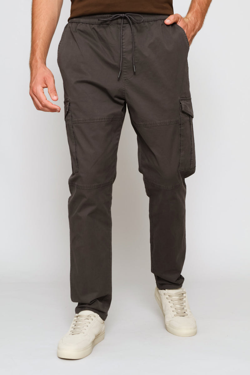 Uncuffed Cargo Jogger - Charcoal