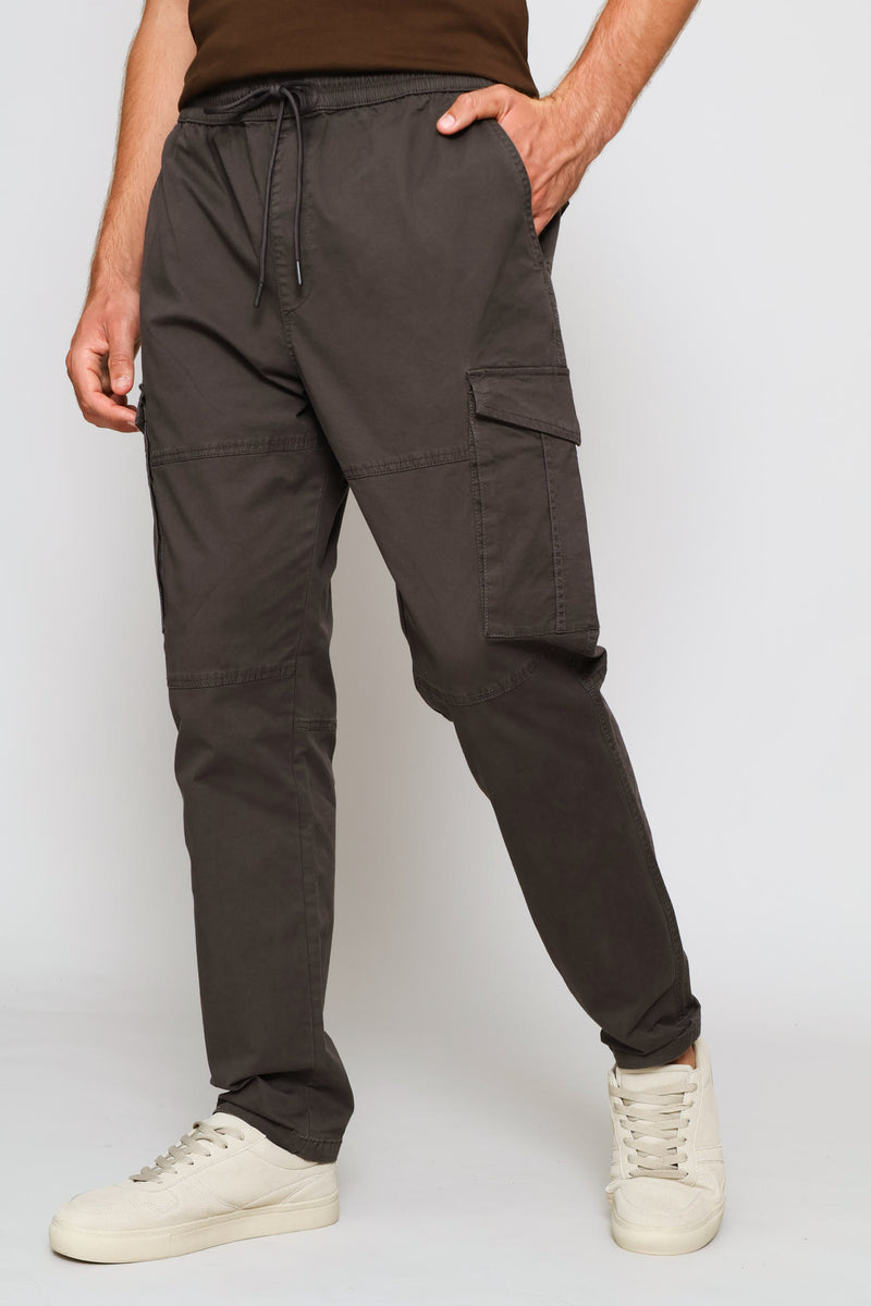 Uncuffed Cargo Jogger - Charcoal