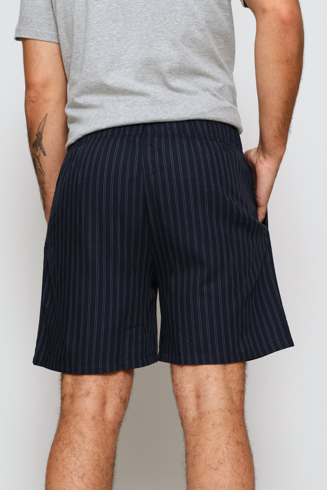 Stripe Woven Sleep Shorts - Navy/Indigo