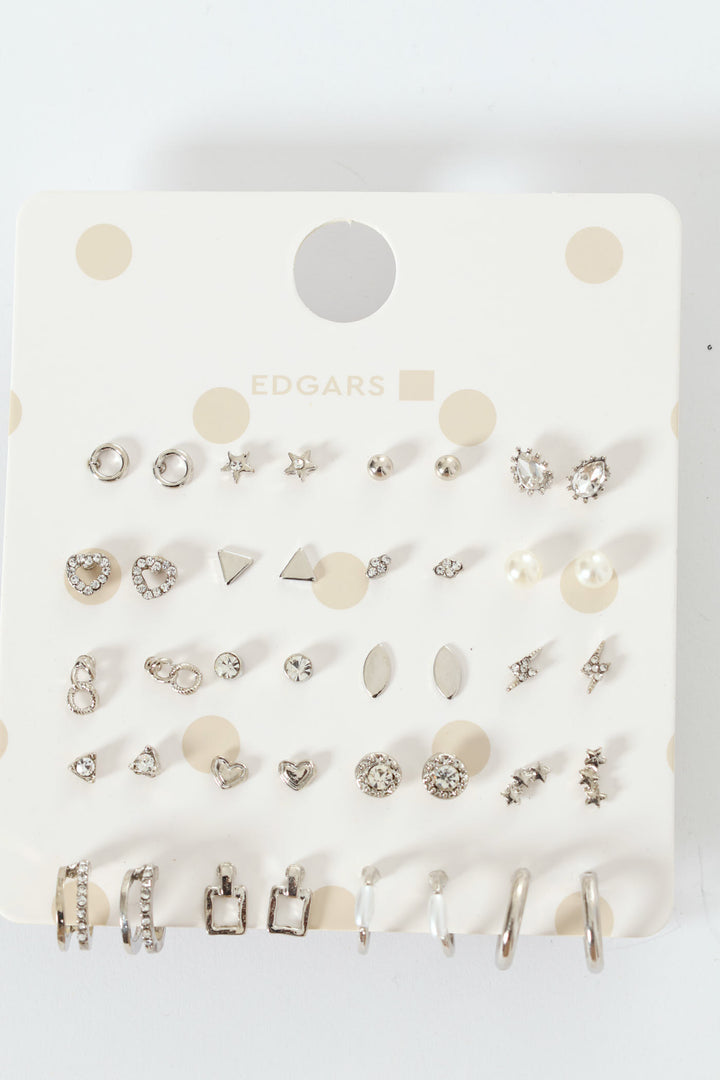 Pre-Girls 20 Pack Earings - Silver