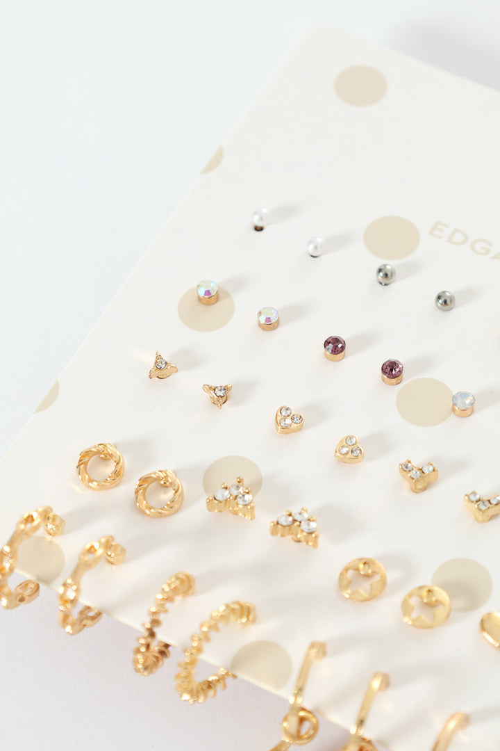 Pre-Girls 20 Pack Earings - Gold