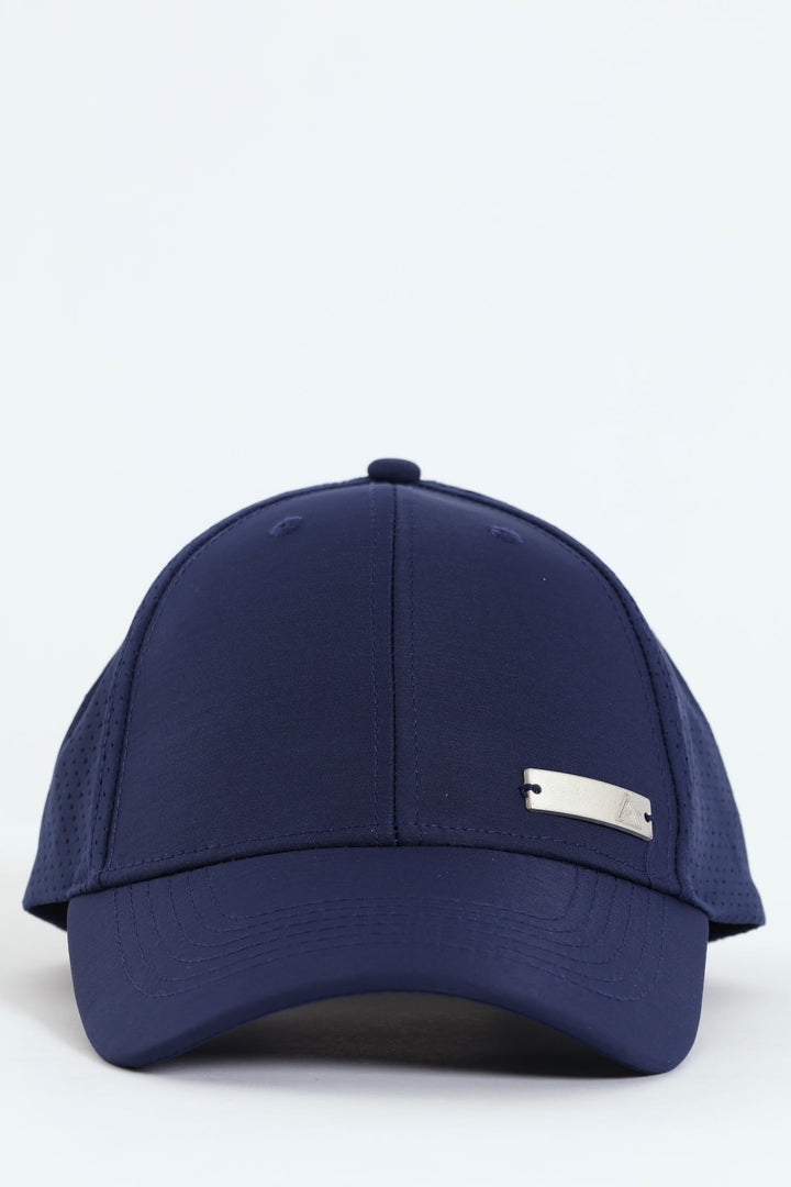 Runner Cap With Metal Ingot - Navy