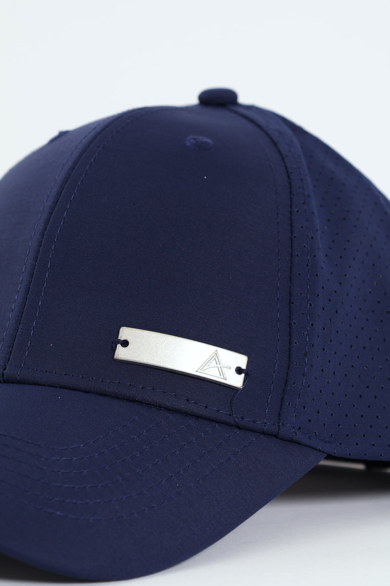 Runner Cap With Metal Ingot - Navy